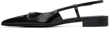 Кецове и обувки Marni Marni Leather Trunkaroo Pointed Toe Slingback Ballerina Flats Черно | SAMS029301 P7403, 2