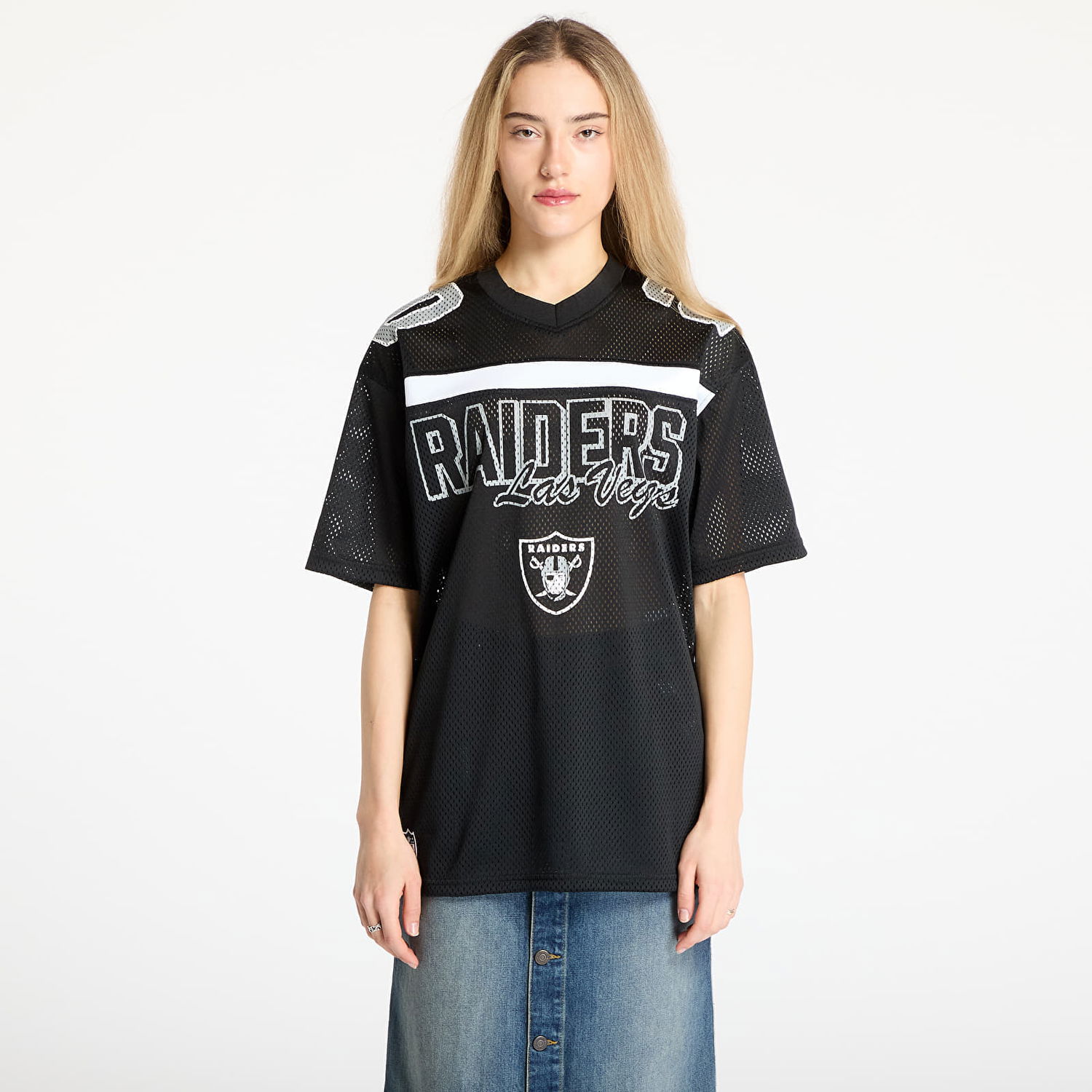 Фланелка New Era New Era NFL Las Vegas Raiders Mesh Graphic Jersey Черно | 60596386, 1