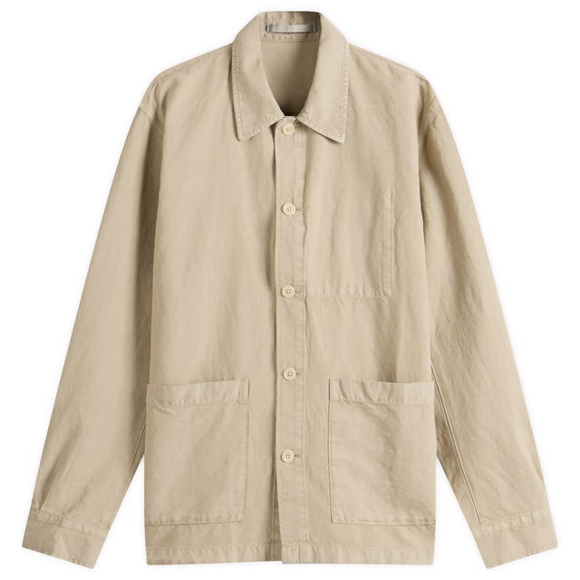 Julian Cotton Linen Overshirt, Size Large
