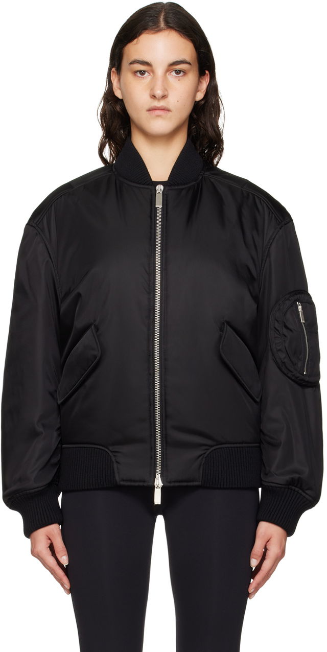 Black Ny Gab Bomber Jacket