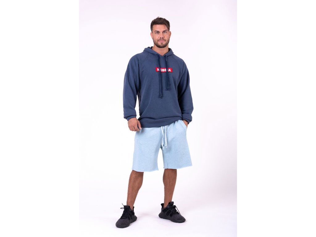 Суитчър NEBBIA Men's Red Label Hoodie Синьо | 149-DARKBLUE, 0