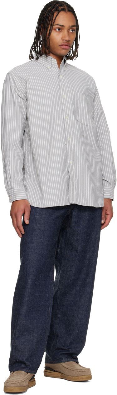 Риза NANAMICA Button Down Stripe Wind Shirt Сиво | S25SG090U, 3