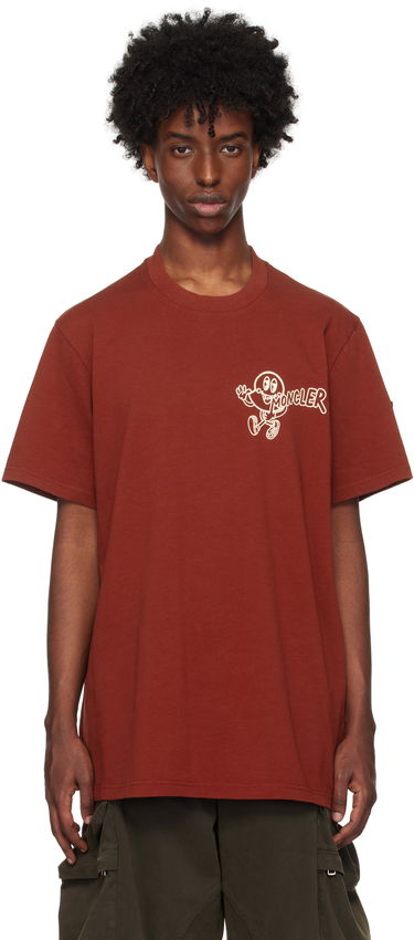 Тениска Moncler Moncler Printed T-Shirt Червено | J20918C0005083927, 0