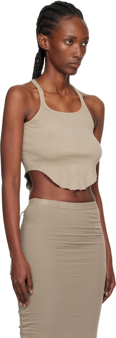 Потник Rick Owens DRKSHDW Concordians Basic Rib Tank Top Кафяво | DS02E7100 RN, 4
