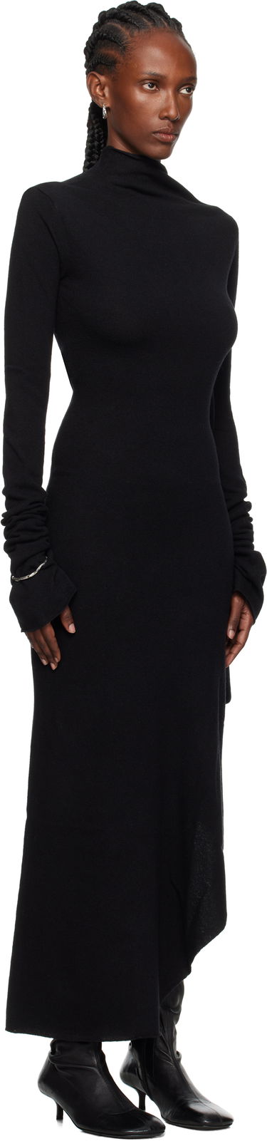 Pокля Ann Demeulemeester Ann Demeulemeester Vabu Maxi Dress Черно | 2520-W-KN59-KN073-099, 1