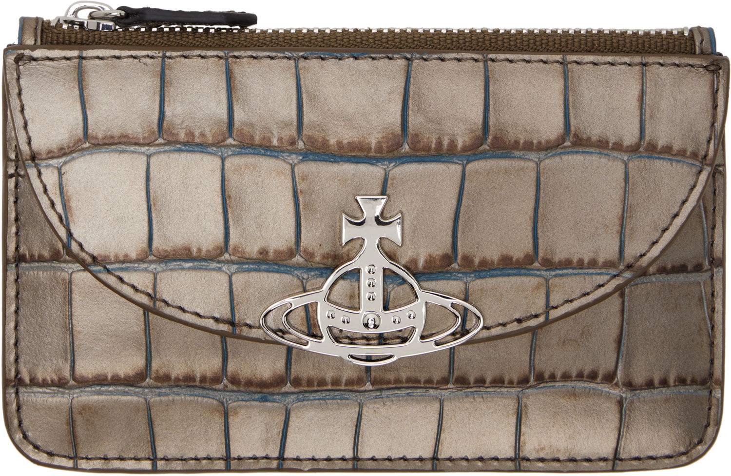 Портфейл Vivienne Westwood Vivienne Westwood Half Moon Croc Embossed Card Holder Кафяво | 5402000DW-L00A2-, 0