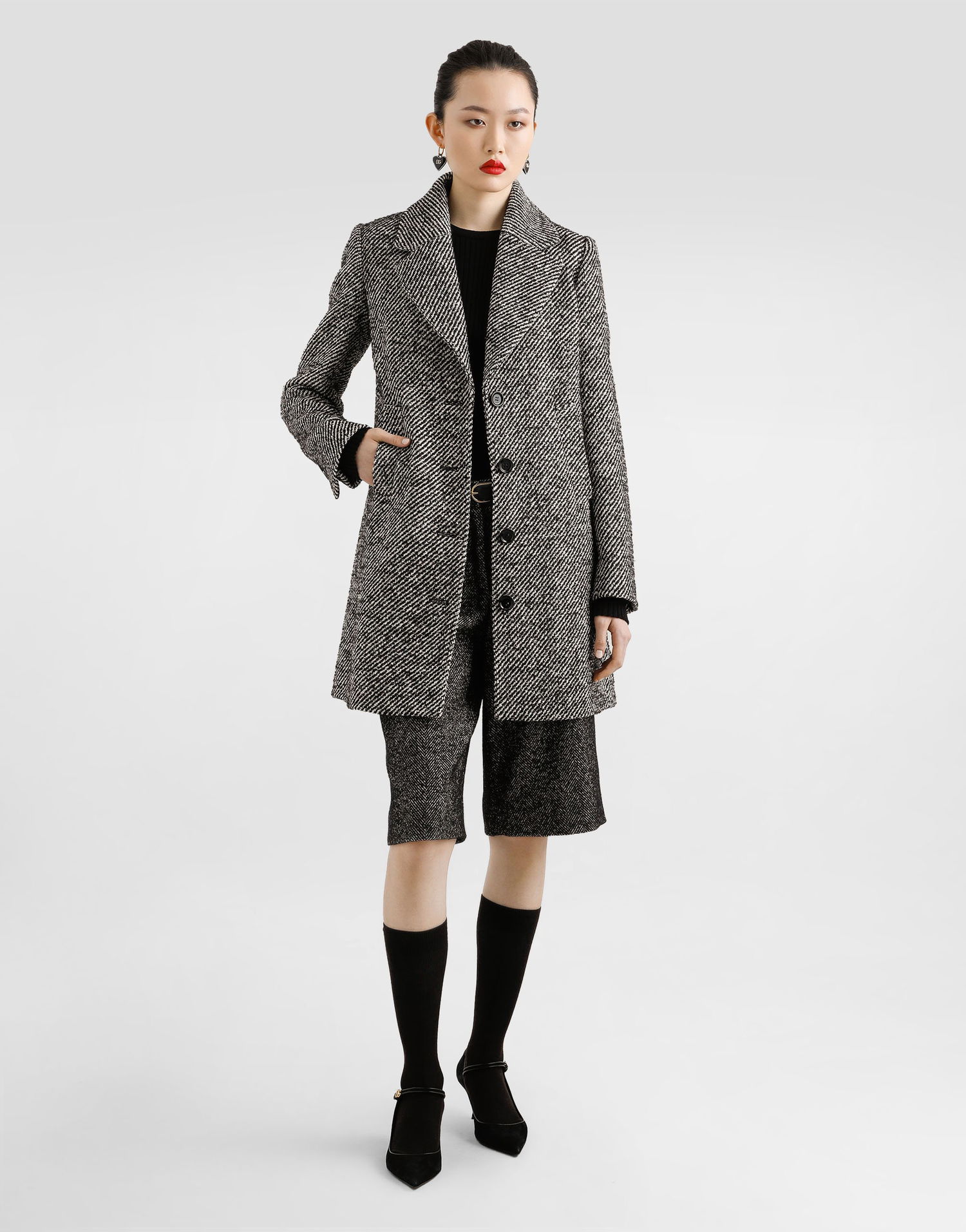 Пуловер Dolce & Gabbana Dolce & Gabbana Wool Ribbed Fitted Sweater Черно | FXX65TJDVDCN0000, 1