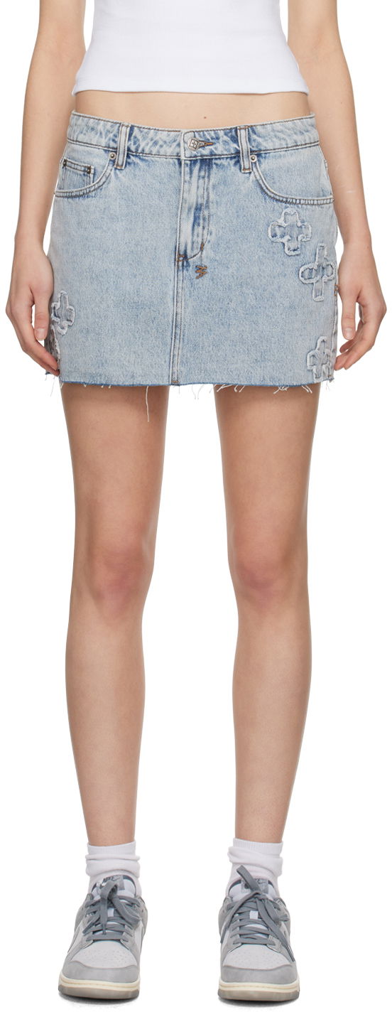 Пола Ksubi Ksubi Low Rider Denim Miniskirt Сиво | WPS24SK001