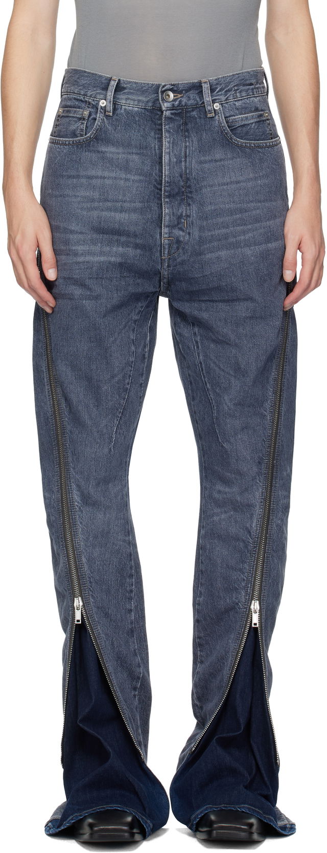 DRKSHDW Concordians Bolan Banana Zipped Denim Jeans