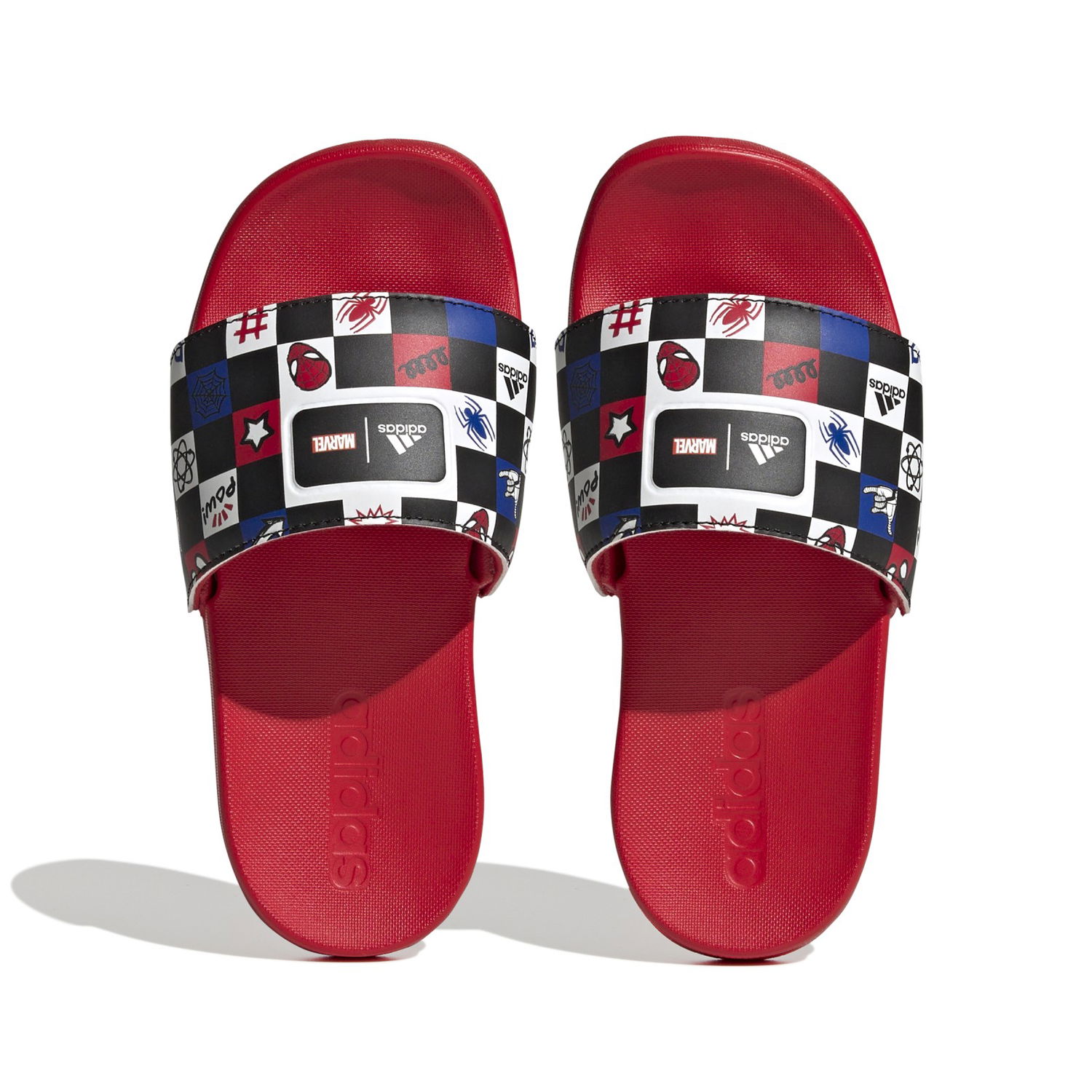 Кецове и обувки adidas Originals Adilette Comfort Spiderman Slides Червено | HP7758, 1