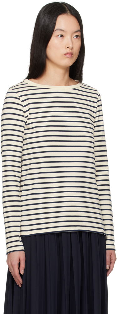 Пуловер Max Mara Weekend Max Mara Erasmo Striped Long Sleeve T-Shirt Бежово | 2515941061600, 4