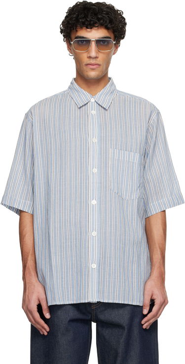 Риза ISABEL MARANT Isabel Marant Labilio Short Sleeve Striped Button-Up Shirt Многоцветен | CH0085HD-D1I03H, 0