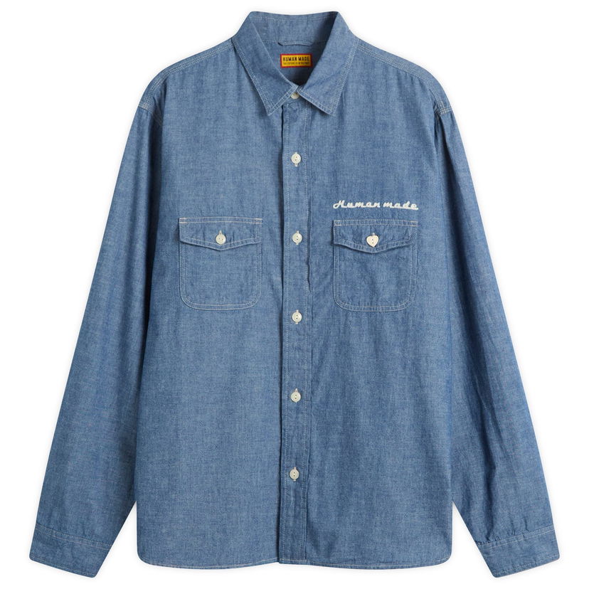 Риза Human Made Chambray Shirt Синьо | HM30SH003-BLU