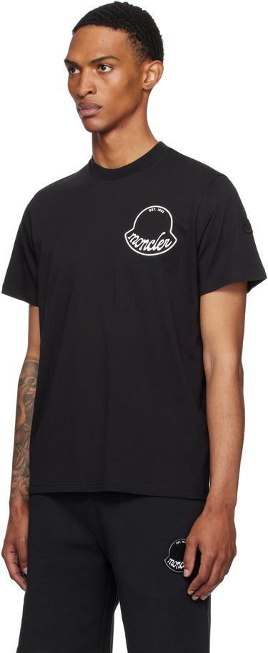 Тениска Moncler Moncler Archivio Creativo T-Shirt Черно | K20918C0001389AJS, 3