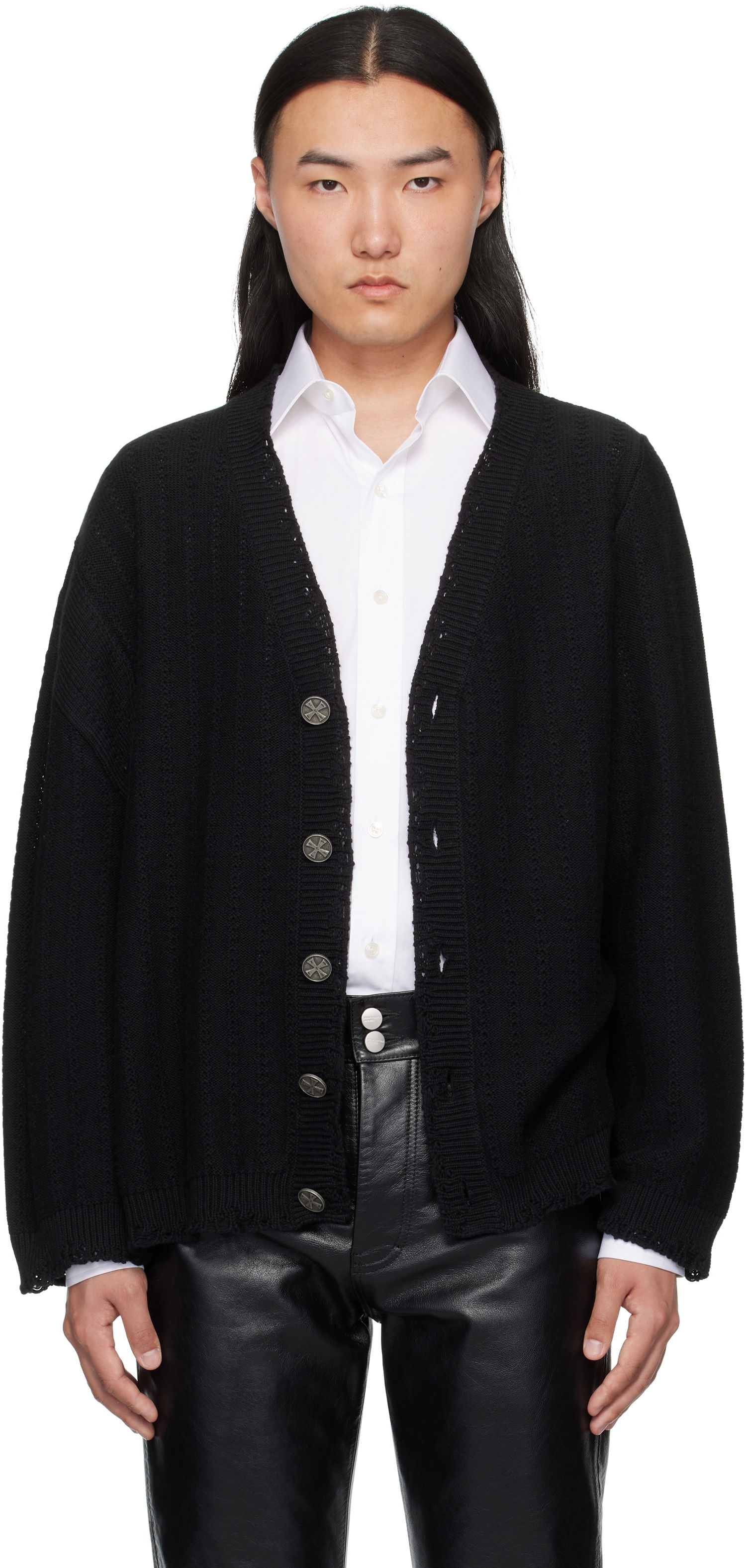 Пуловер Enfants Riches Déprimés Enfants Riches Déprimés Asymmetrical Cardigan Черно | 080-250, 0
