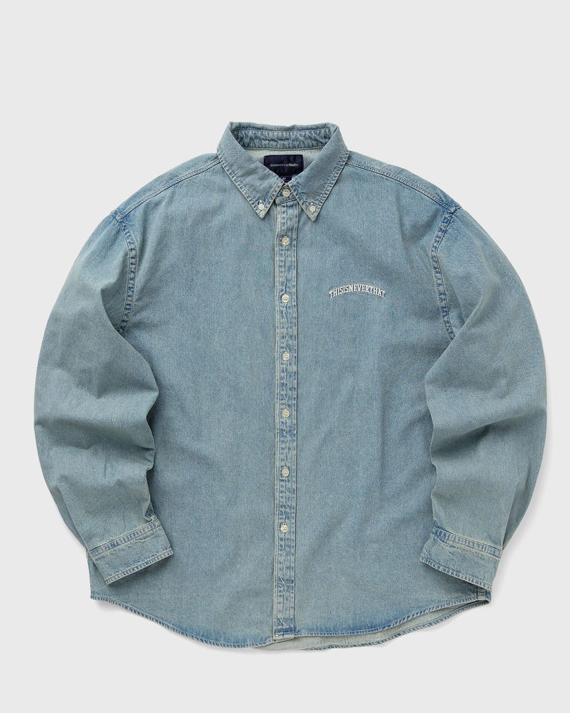 Риза thisisneverthat Washed Denim Shirt Синьо | TN240DSHTL01BLW