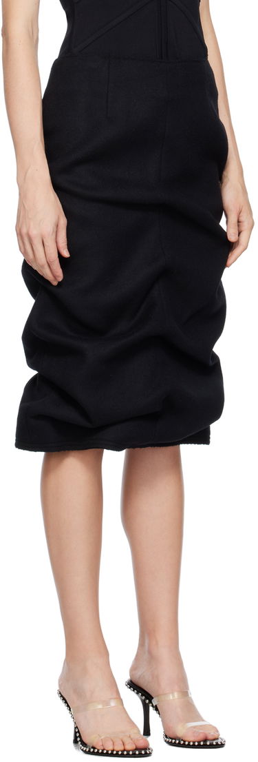 Пола We11done We11done Tucked Midi Skirt Черно | WD-SK3-23-211-W-BK, 1