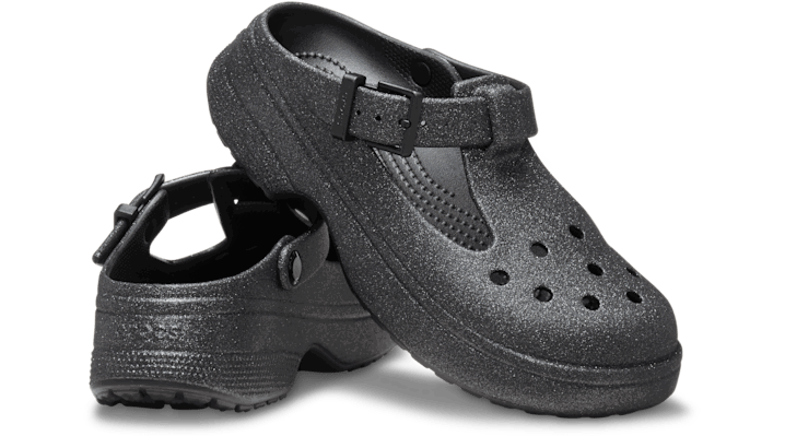 Кецове и обувки Crocs Classic Mary Jane Glitter Clogs Черно | 210737-001, 1