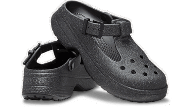 Кецове и обувки Crocs Classic Mary Jane Glitter Clogs Черно | 210737-001, 1