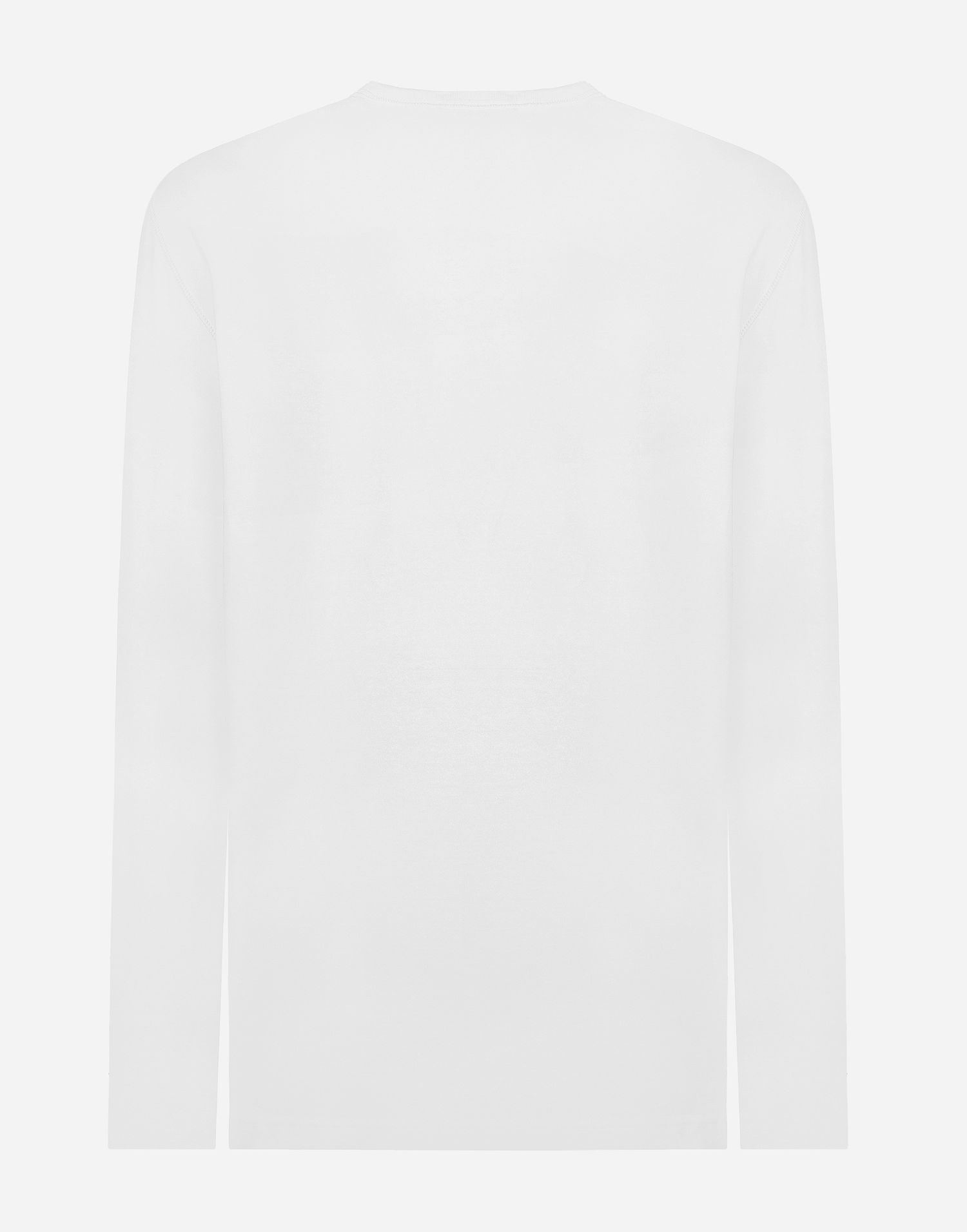 Тениска Dolce & Gabbana Long-sleeved T-shirt With Logo Tag Бяло | G8PV0TG7F2IW0800, 1