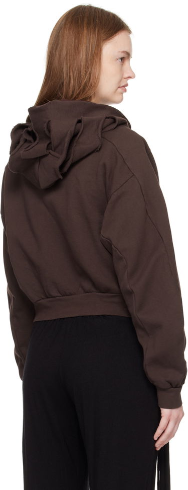 Суитчър Ottolinger Ottolinger Distressed Zip Hoodie Кафяво | 115-600415-02, 2