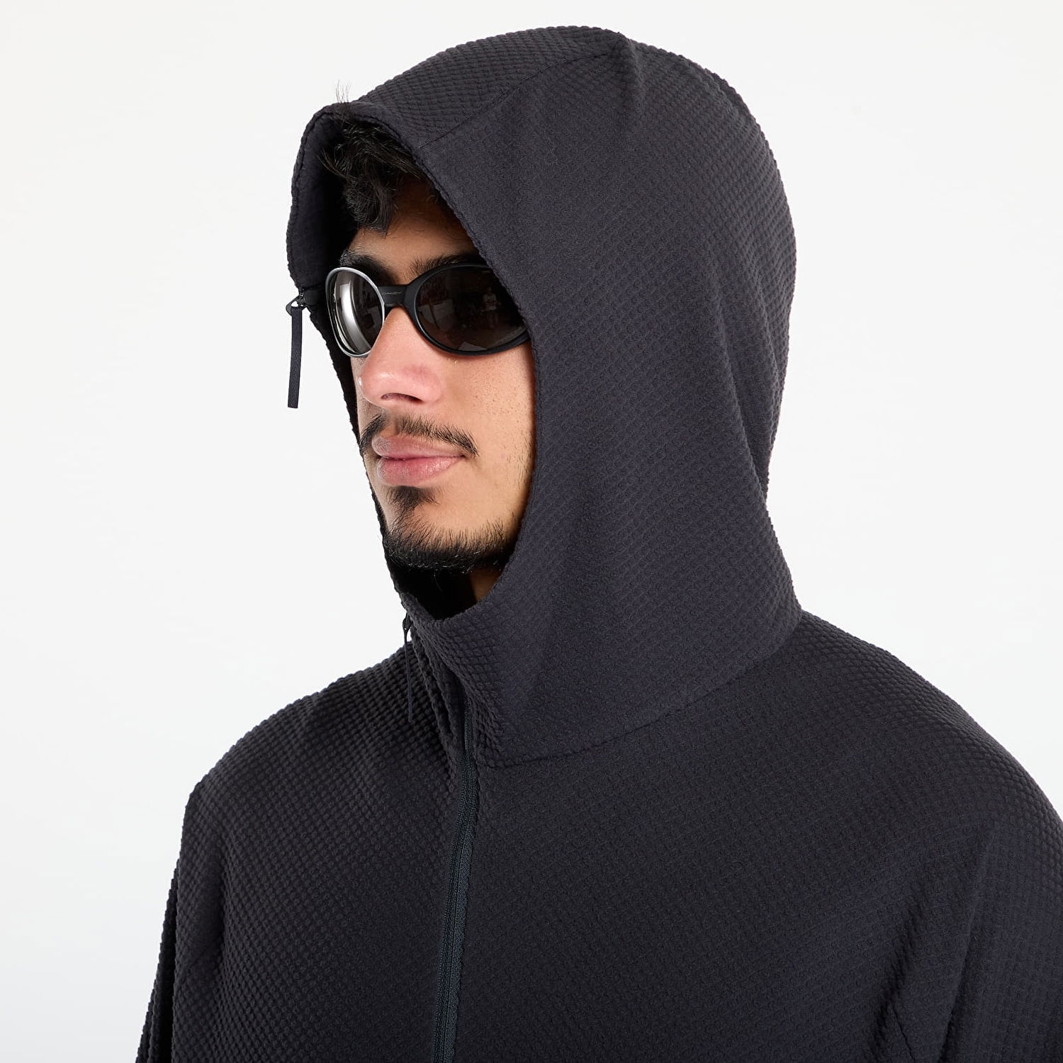 Суитчър Post Archive Faction (PAF) Textured Full-Zip Fleece Hoodie Черно | A1-100CC, 1