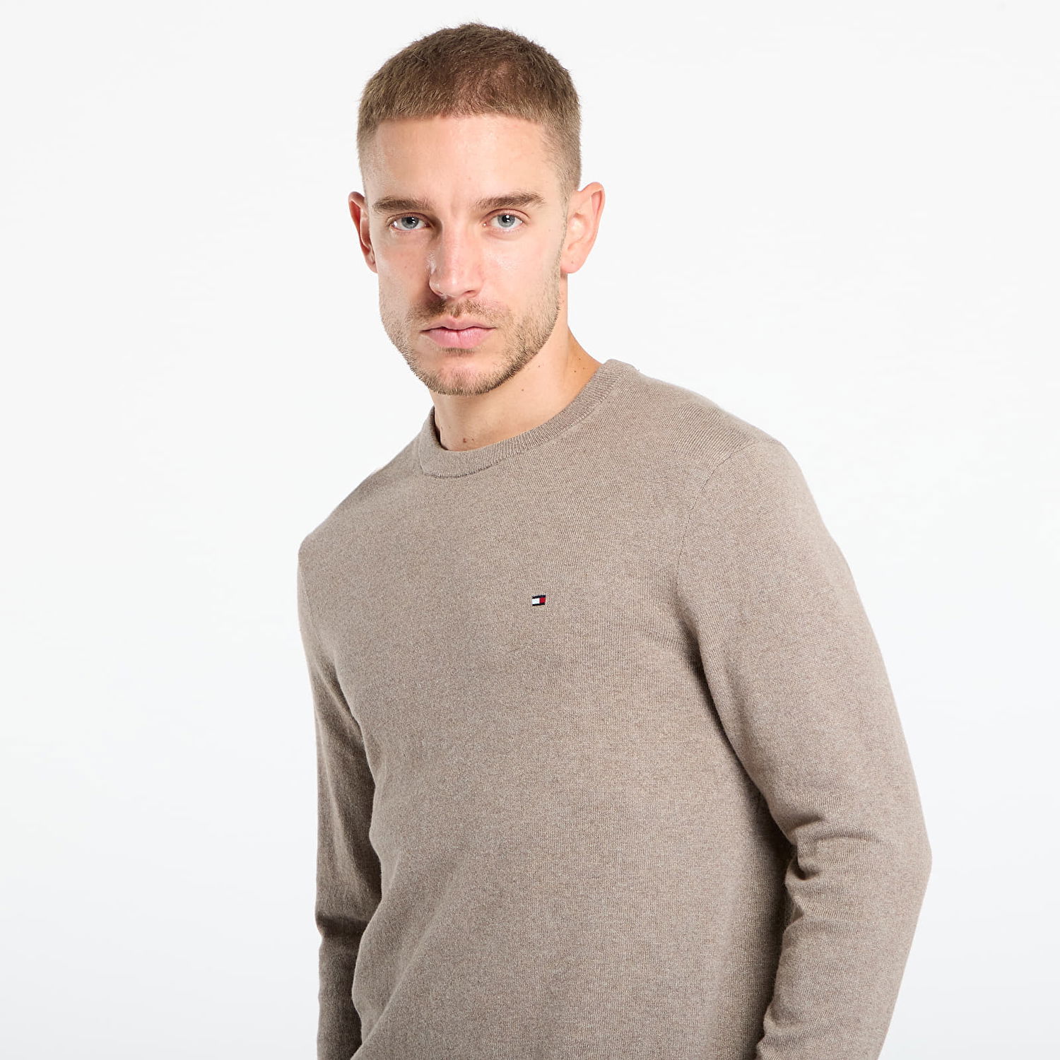 Пуловер Tommy Hilfiger Tommy Hilfiger Pima Cotton Cashmere Crew Neck Sweater Бежово | MW0MW28046 HI3, 1