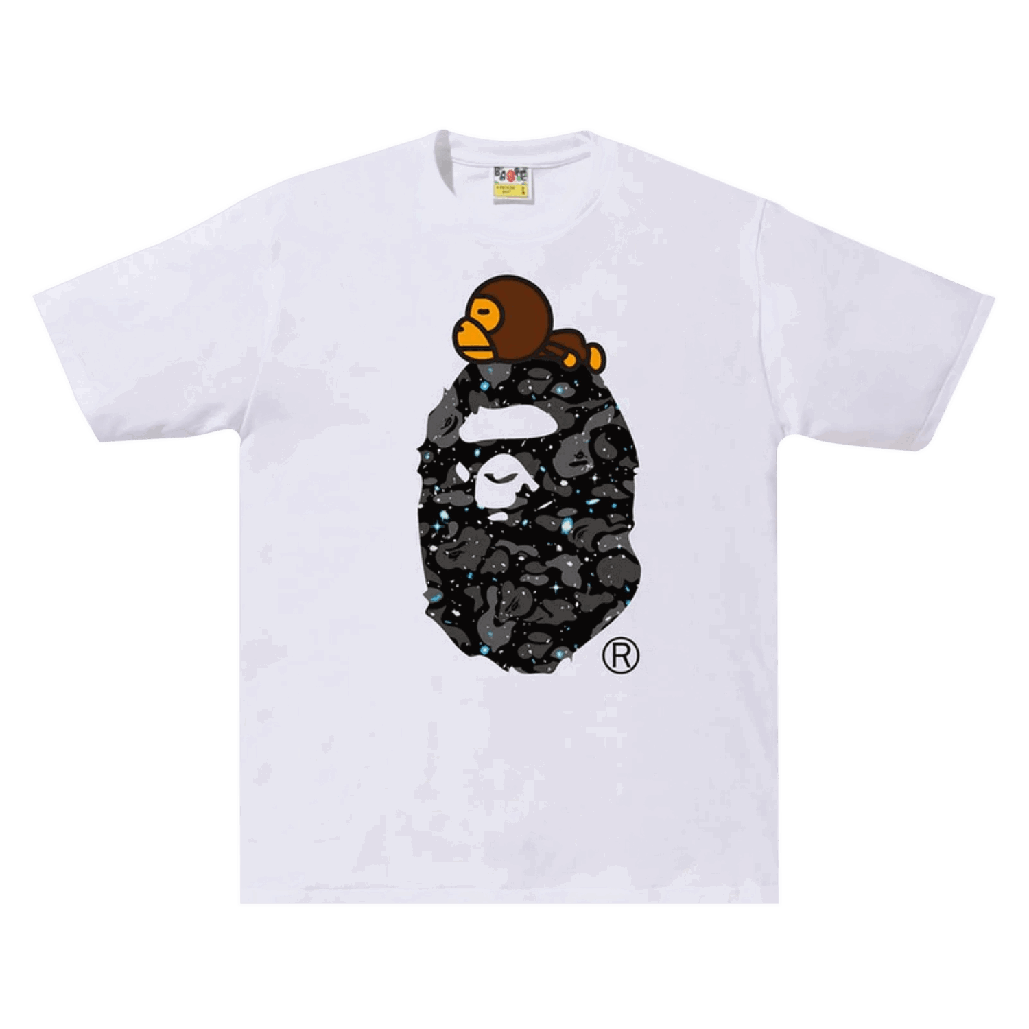 Тениска BAPE Space Camo Milo On Big Ape Tee Бяло | 2F30 110 008 WHITE, 0