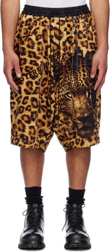 Къси панталони Mastermind WORLD MASTERMIND WORLD Oversized Fit Leopard Shorts Жълто | MW25S14-PA018-600, 0