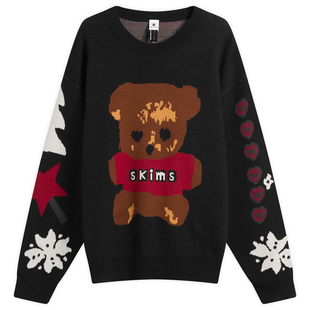 SKIMS x Cactus Plant Flea Market Teddy Bear Snow Print Crewneck Pullover