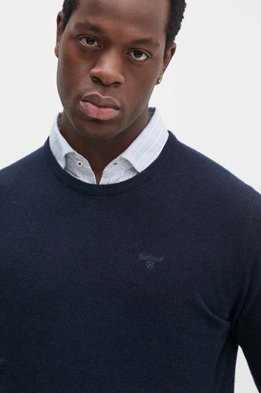 Пуловер Barbour Wool Crewneck Sweater Тъмно синьо | MKN0345, 0