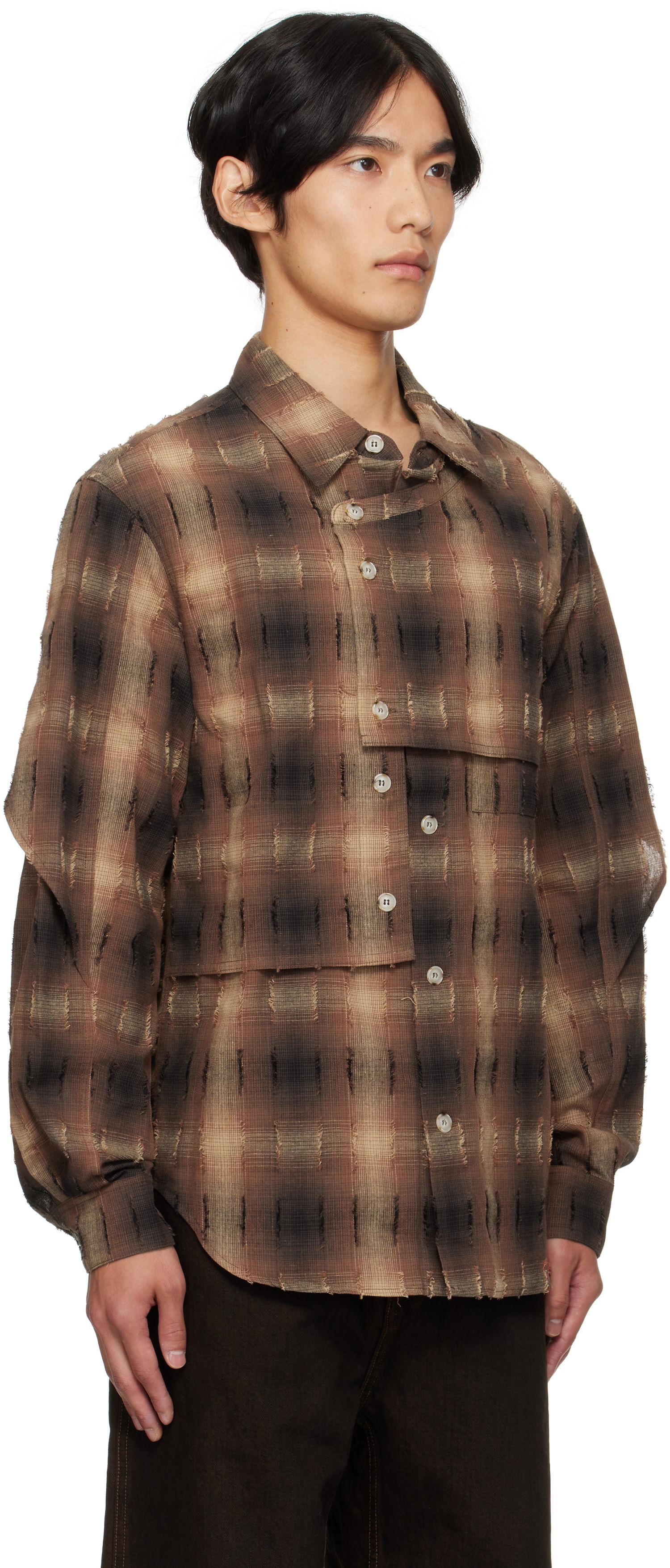 Риза Andersson Bell Andersson Bell Check Layered Shirt Кафяво | atb1337m, 1