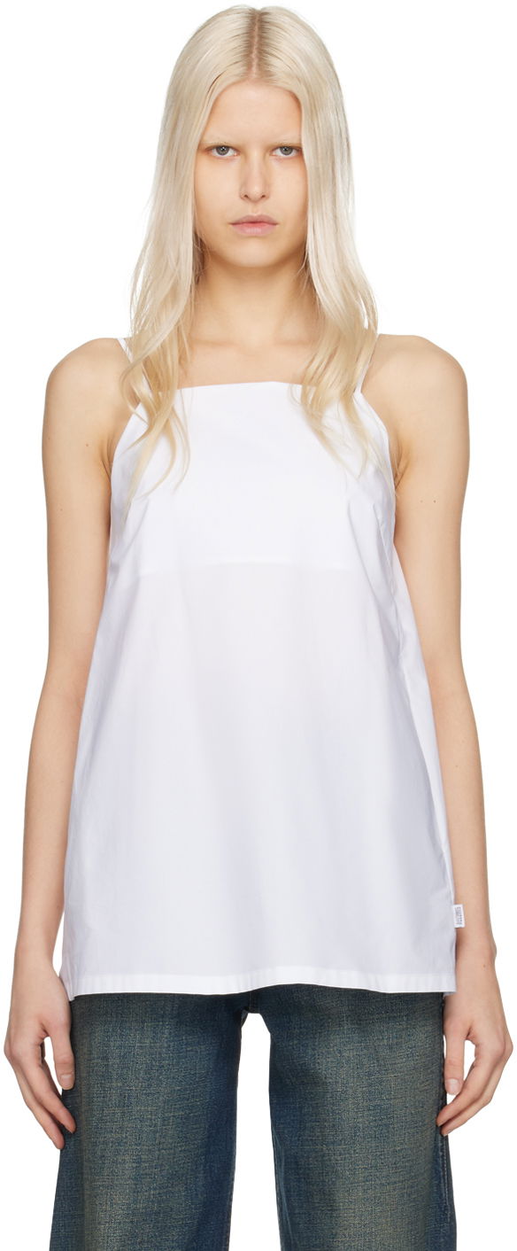 Потник Maison Margiela MM6 Low Back Camisole Бяло | S52NC0331 S47294, 0
