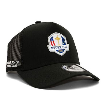 Шапка с козирка New Era 9FORTY A-Frame Trucker Repreve PGA Ryder Cup Europe 2025 Black One Size Черно | 60487707, 0