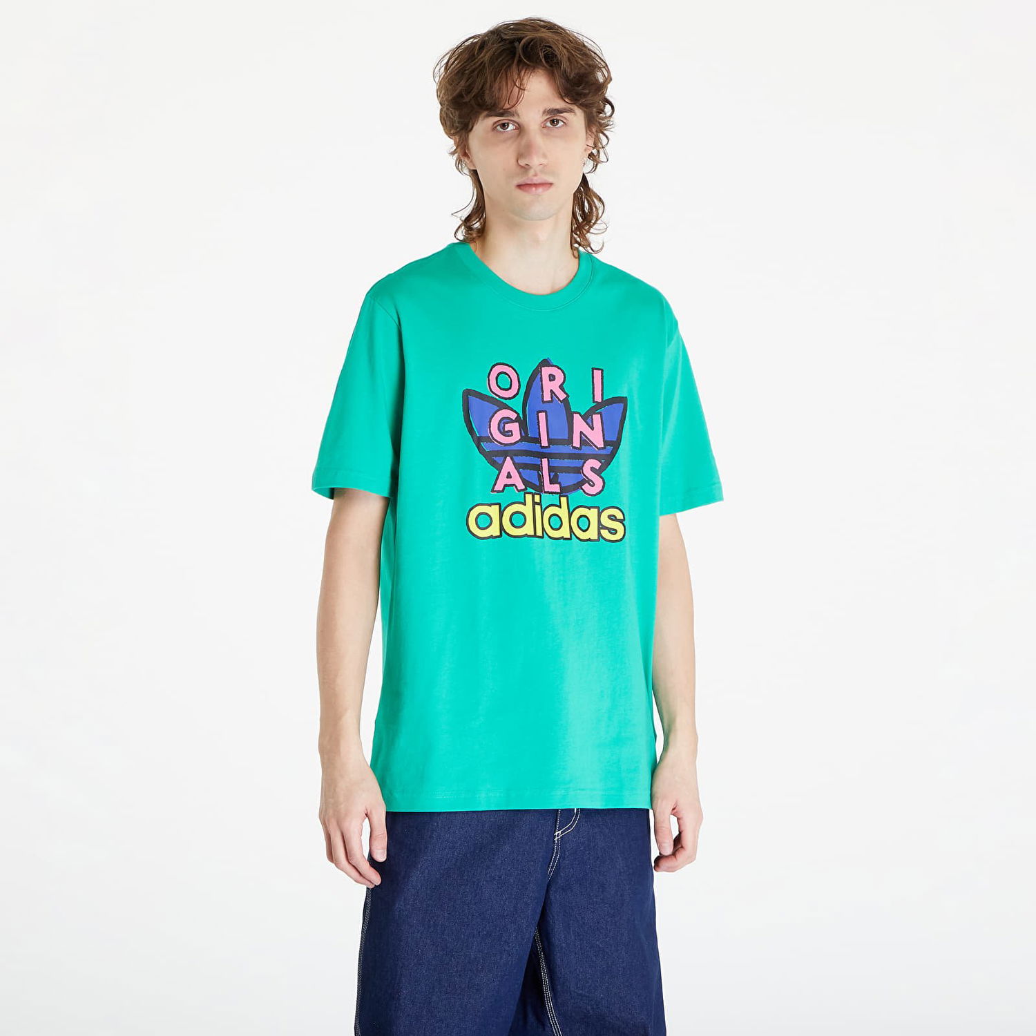 Съкратен топ adidas Originals TS Short Sleeve T-Shirt Тюркоазено | IS0232, 0