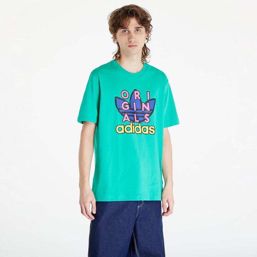 Съкратен топ adidas Originals TS Short Sleeve T-Shirt Тюркоазено | IS0232