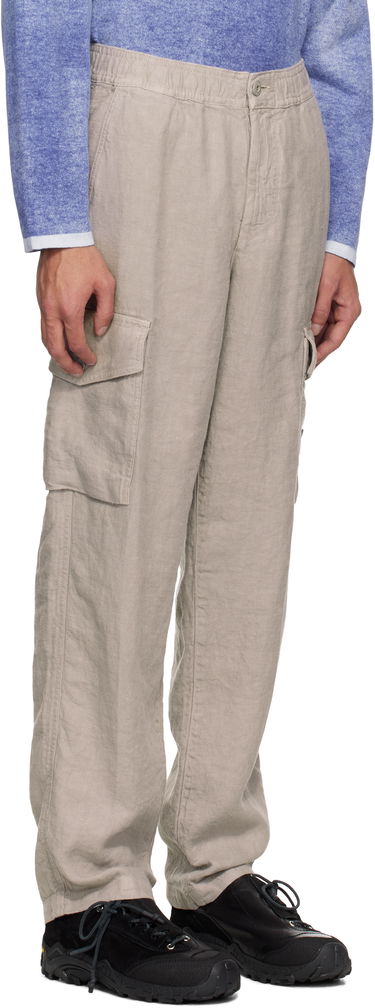 Карго панталони Stone Island Stone Island Diagonal Linen Cargo Pants Бежово | K1S15 3100029 S00F8, 4