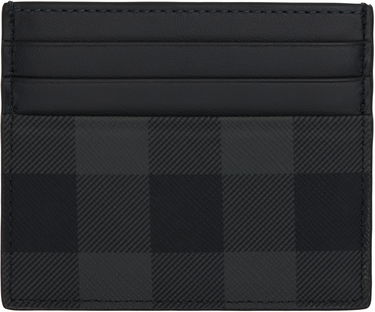 Портфейл Burberry Burberry Sandon Check Card Holder Черно | 8112259, 1