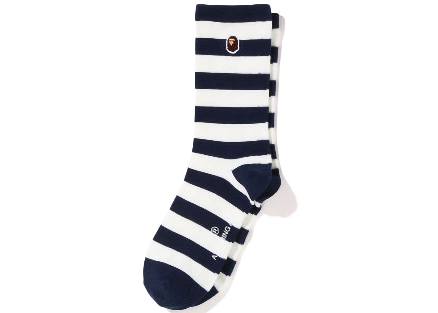 Чорапи BAPE Ape Head One Point Hoop Socks Тъмно синьо | 1I25-184-001, 0