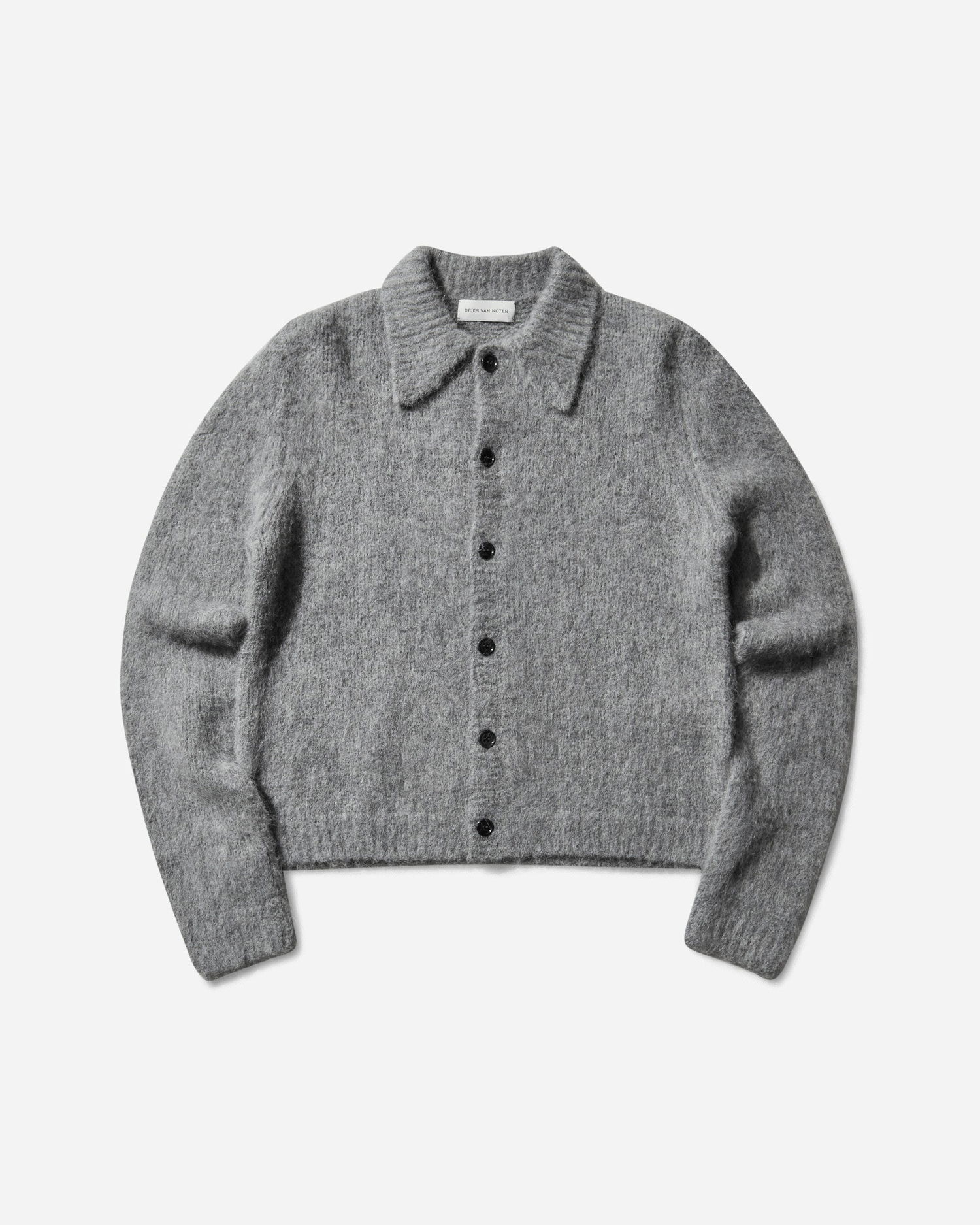Пуловер Dries Van Noten Cropped Wool Cardigan Сиво | 252-021225-2709 804, 1