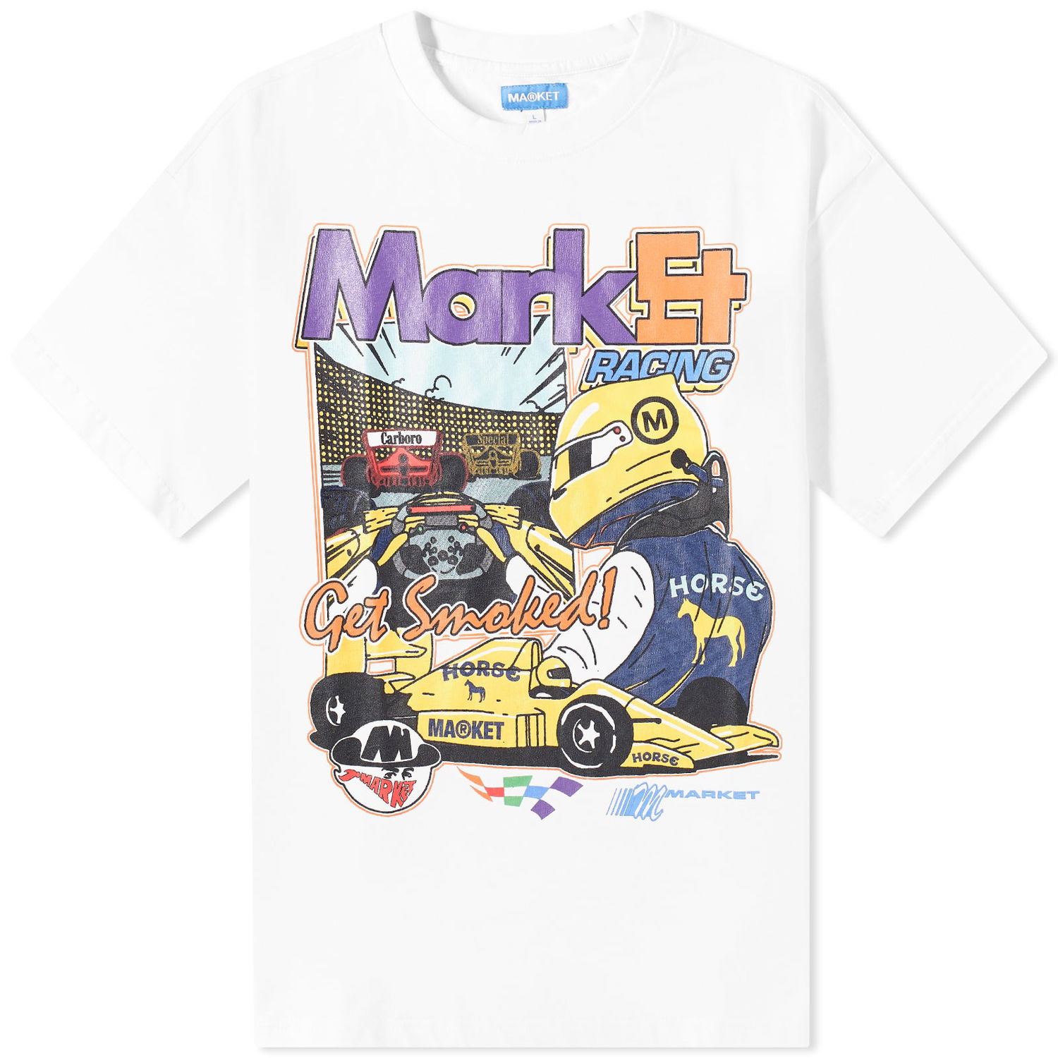 Тениска MARKET Express Racing T-Shirt Бяло | 399001587-WHT, 0