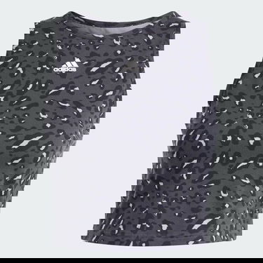Потник adidas Performance adidas Sportswear Essentials Animal-Print Crop Сиво | IN9930, 4
