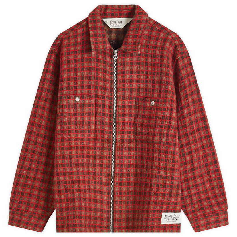 Риза Brain Dead Flannel Zip Overshirt Кафяво | F24T16004040-BRN