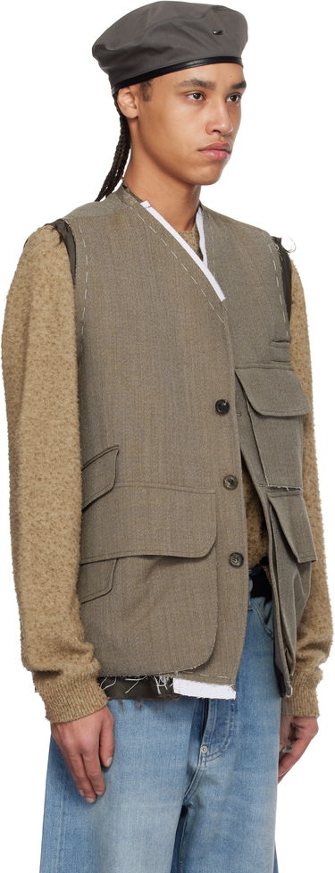 Жилетка Maison Margiela Maison Margiela Sleeveless Wool Vest Сиво | S50FB0109 M35414, 1