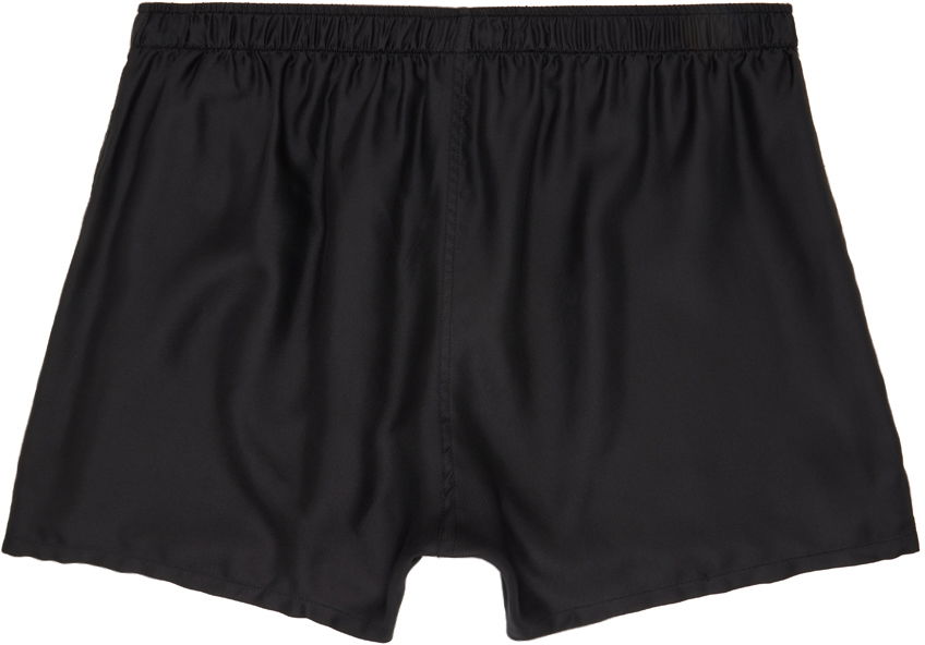 Боксерки ZEGNA Black Silk Boxers Черно | N3LE71760, 1
