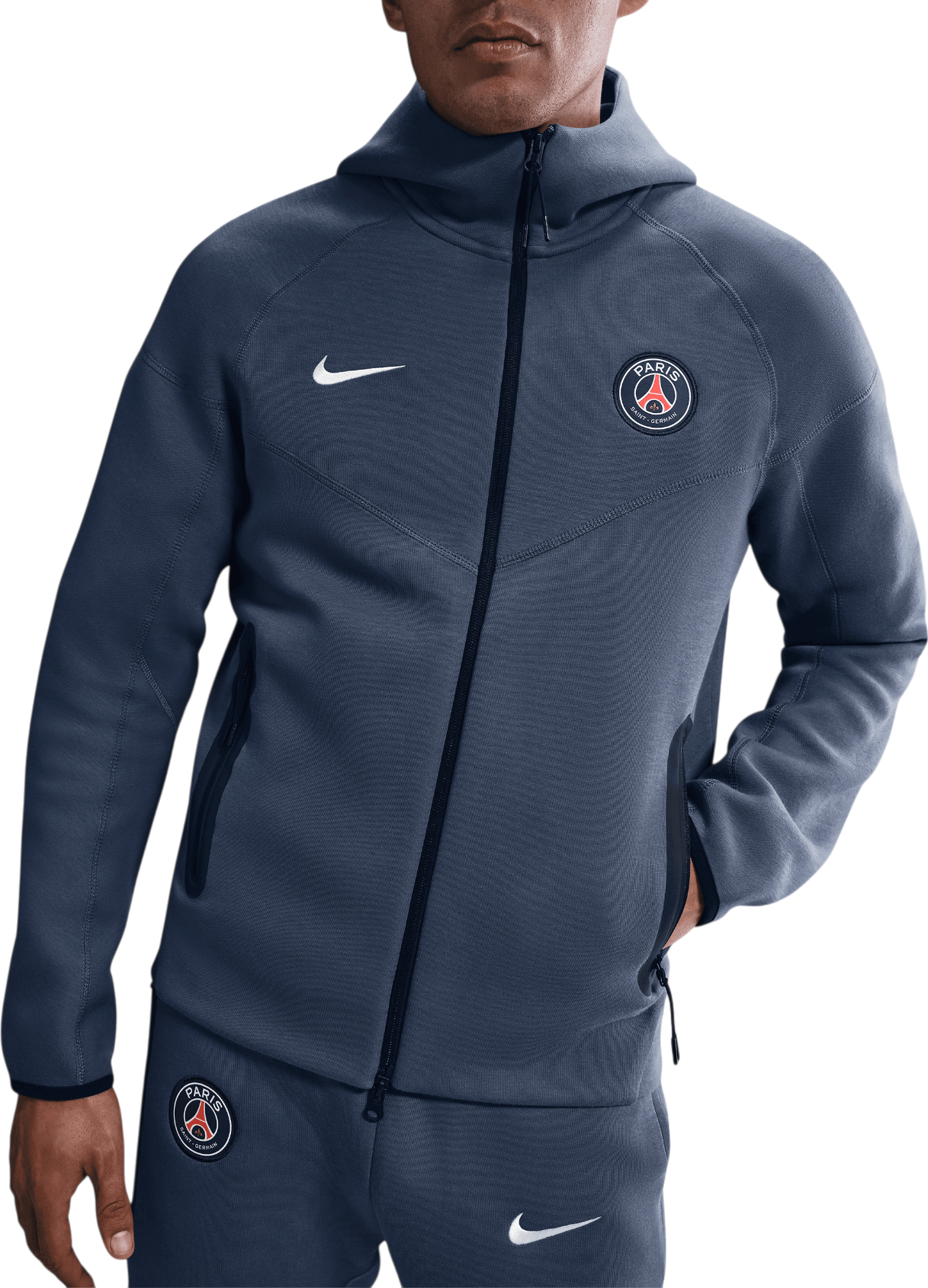 Суитчър Nike PSG Tech Fleece Full-Zip Hoodie Синьо | hj6432-491, 0