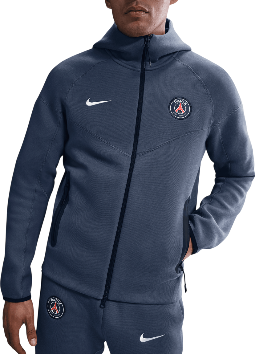 Суитчър Nike PSG Tech Fleece Full-Zip Hoodie Синьо | hj6432-491