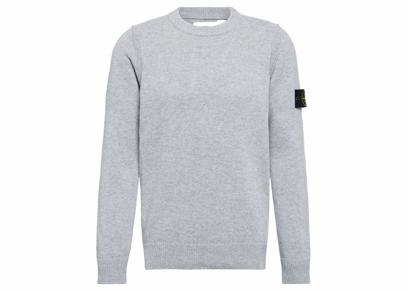 Пуловер Stone Island Logo Patch Knitted Sweater Сиво | 7915526A1 V0062