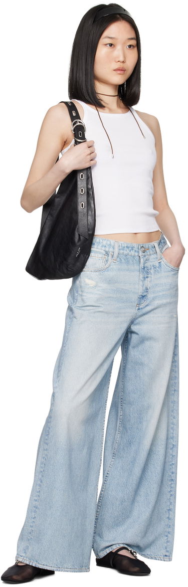 Дънки rag & bone rag & bone Miramar Sofie Ankle Wide-Leg Trousers Синьо | WCW24S70078207, 3