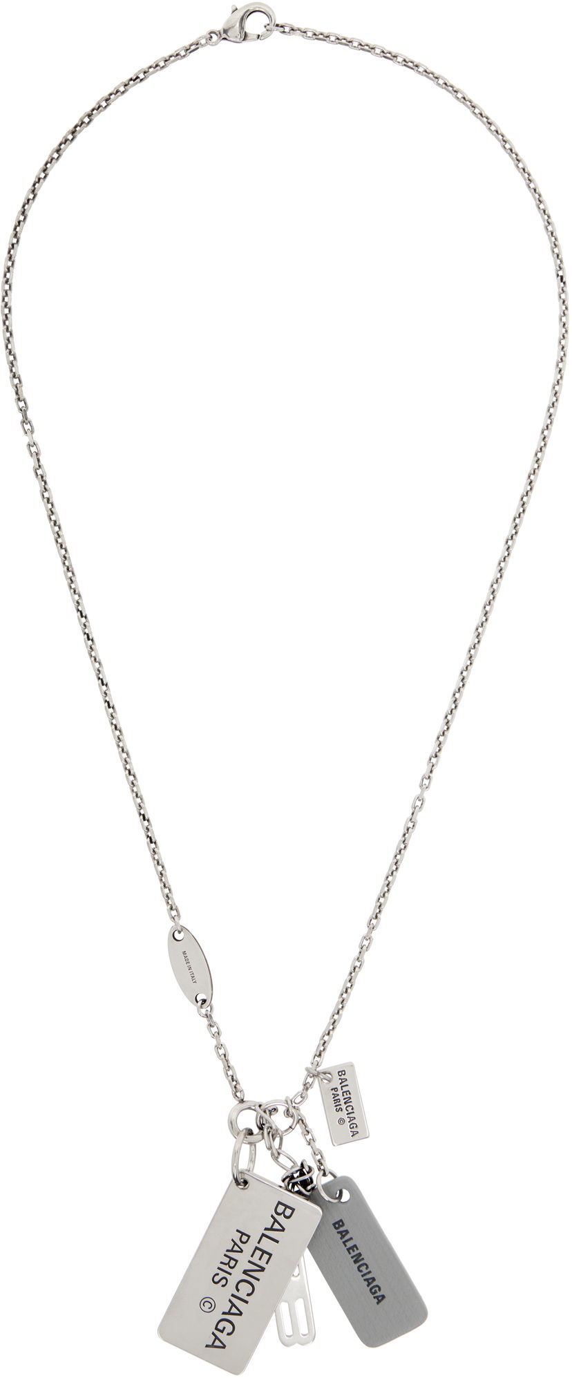 Колие Balenciaga Balenciaga Silver-Tone Multi Charm Necklace Металик | 830077TZ13S5645